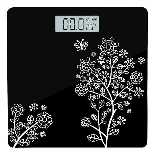  Digital Weight Scale for body weight, LCD Panel, Electronic Weighing scale with thick tempered glass, High Precision Sensors accurate weight machine