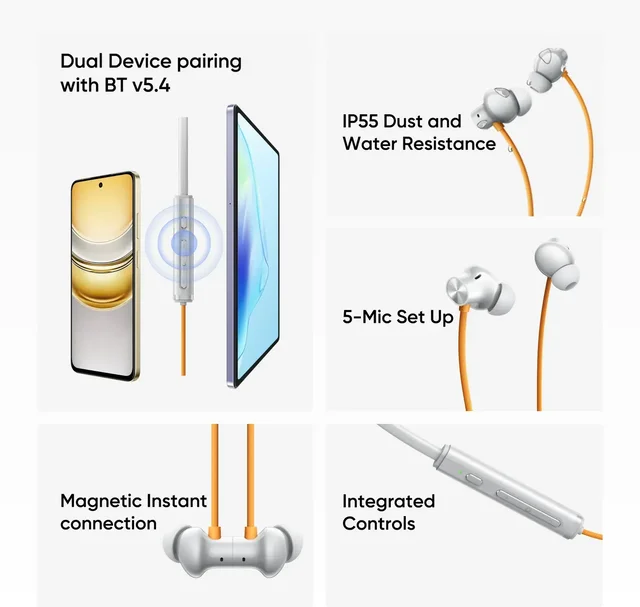REALME BUDS WIRELESS 5 ANC NECKBAND DAWN SILVER - DAWN SILVER