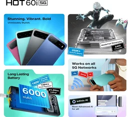 INFINIX HOT 60I 5G 4/128GB SHADOW BLUE - SHADOW BLUE