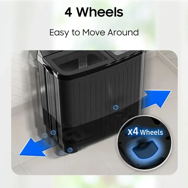SAMSUNG Samsung 8 kg 5 Star, Air Turbo Drying Semi Automatic Top Load, Black Grey (WT80C4200GG/TL) - BLACK GREY