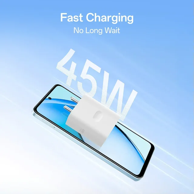OPPO 45 W SuperVOOC Single Port Mobile Charger with Detachable Cable (White) - WHITE