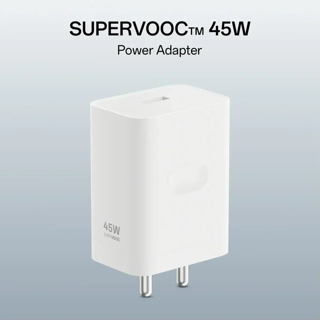 OPPO 45 W SuperVOOC Single Port Mobile Charger with Detachable Cable (White) - WHITE