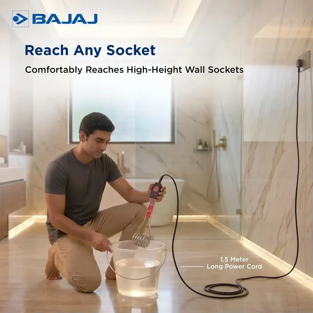 BAJAJ Waterproof 1.5kW Shock Proof Immersion Heater Rod