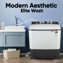 LG 10 kg 5 Star Semi Automatic Top Load Grey, White (P1040RGAZ) - GREY
