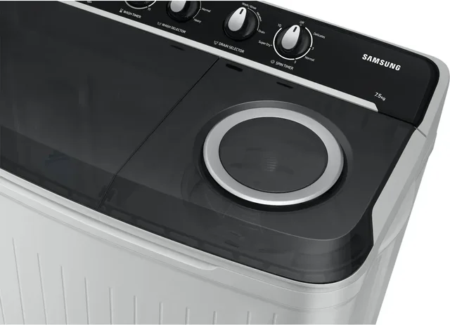 SAMSUNG Samsung 10.5 kg Semi Automatic Top Load Black, Grey (WT10C4260GG/TL) - BLACK GREY