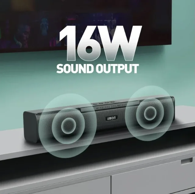 UBON Ubon Thunder SP-80 16 W Bluetooth Soundbar (Black, 2.0 Channel) - BLACK