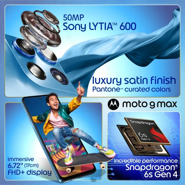 MOTOROLA G MAX 6/128GB PANTONE ALASKAN (BLUE) - PANTONE ALASKAN (BLUE)