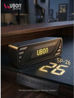 UBON Ubon SP-43 Bluetooth Wireless Speaker With Hanging Belt 10 W Bluetooth Laptop/Desktop Speaker (Black, 2.0 Channel) - BLACK