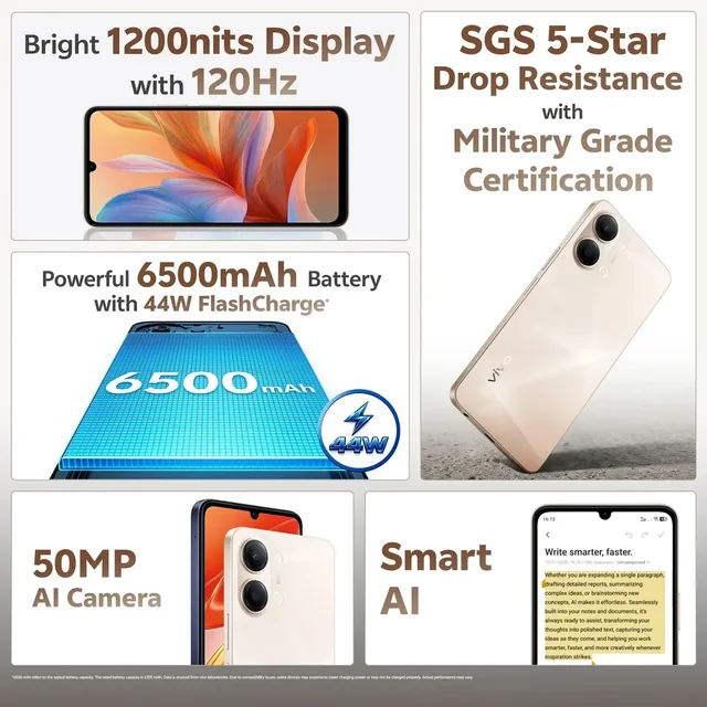 VIVO Y21 5G 4/128GB CHAMPAGNE GOLD - CHAMPAGNE GOLD