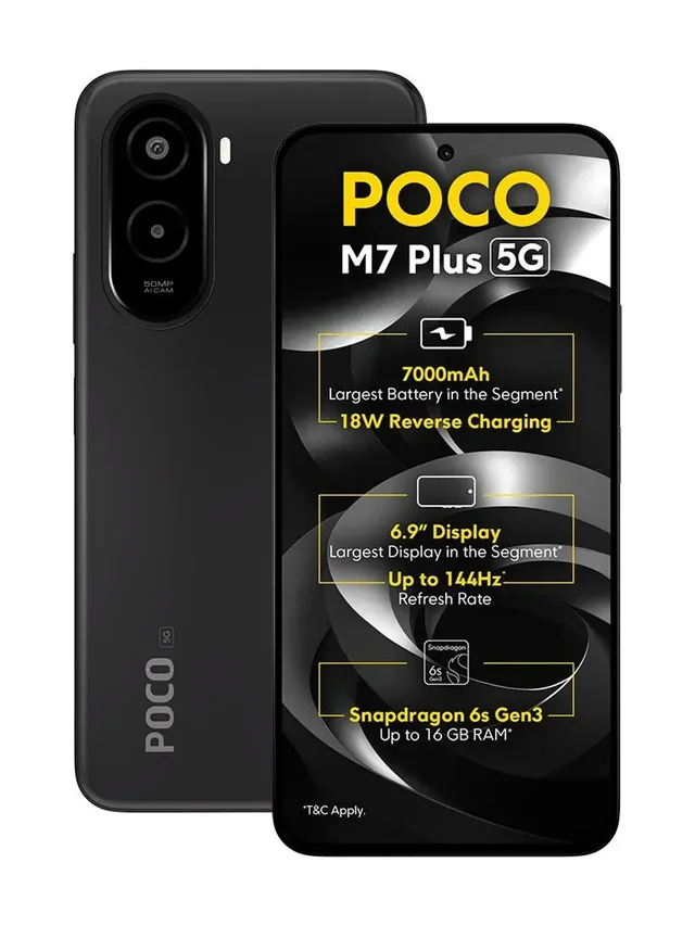 POCO M7 PLUS 5G 4/128GB CARBON BLACK - CARBON BLACK