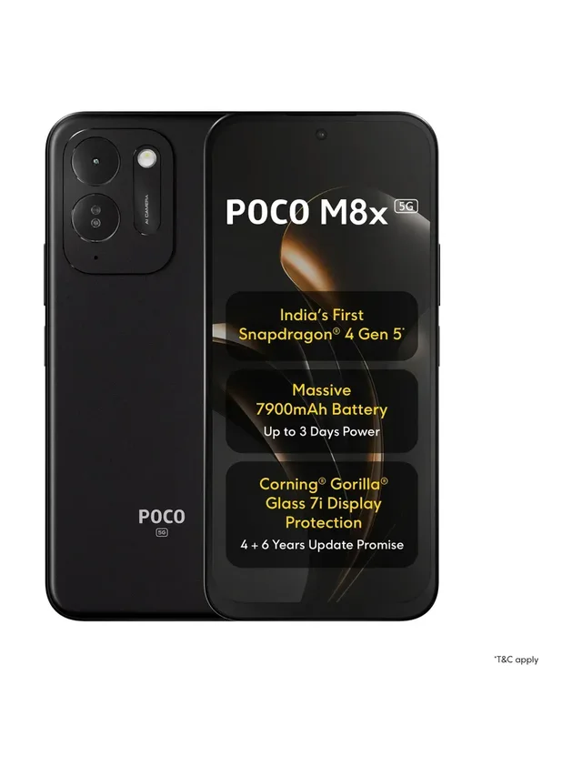POCO M8X 5G 4/128GB BLACK - BLACK