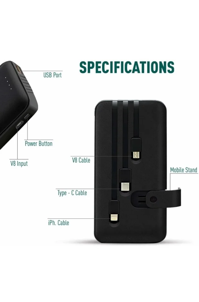 UBON 10000MAH POWER BANK (10w, Fast Charging