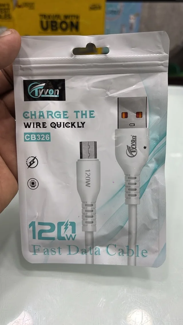 TYVON CHARGE THE WIRE QUICKLY USB-A TO C CABLE CB-326 - WHITE