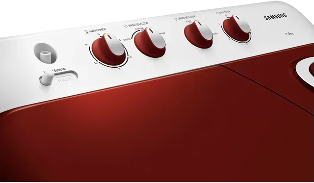 SAMSUNG Samsung 7 kg Semi Automatic Top Load Red, White (WT70C3000RR/TL) - RED WHITE