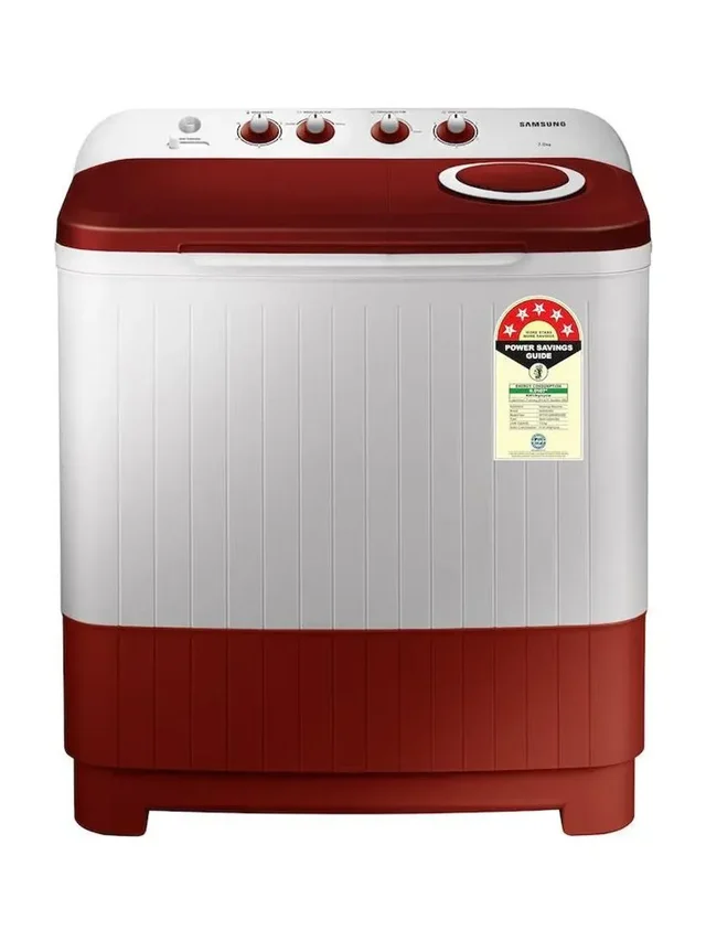 SAMSUNG Samsung 7 kg Semi Automatic Top Load Red, White (WT70C3000RR/TL) - RED WHITE
