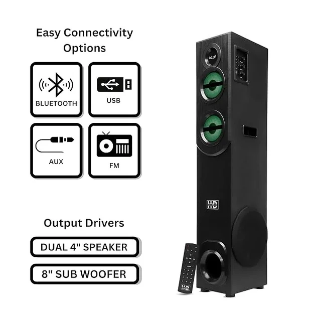 HD DIAMOND MULTIMEDIA TOWER SPEAKER DM-20000 KING KONG - BLACK