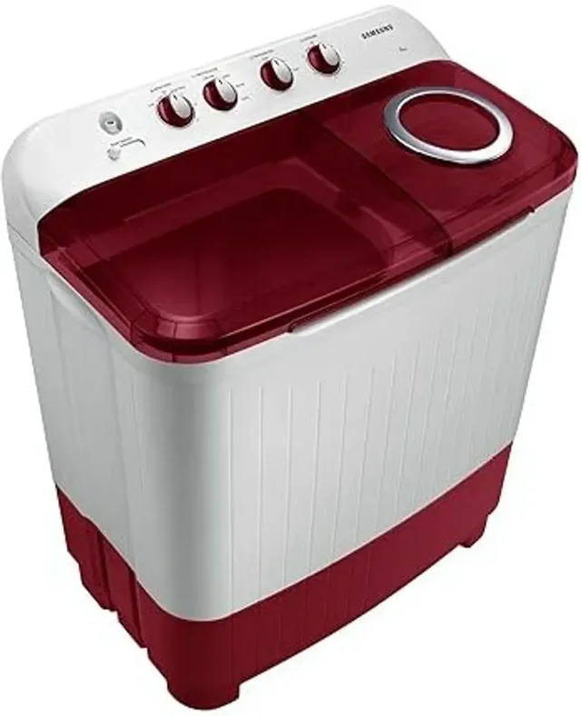 SAMSUNG Samsung 8 kg Semi Automatic Top Load White, Red (WT80C4000RR/TL) - WHITE RED