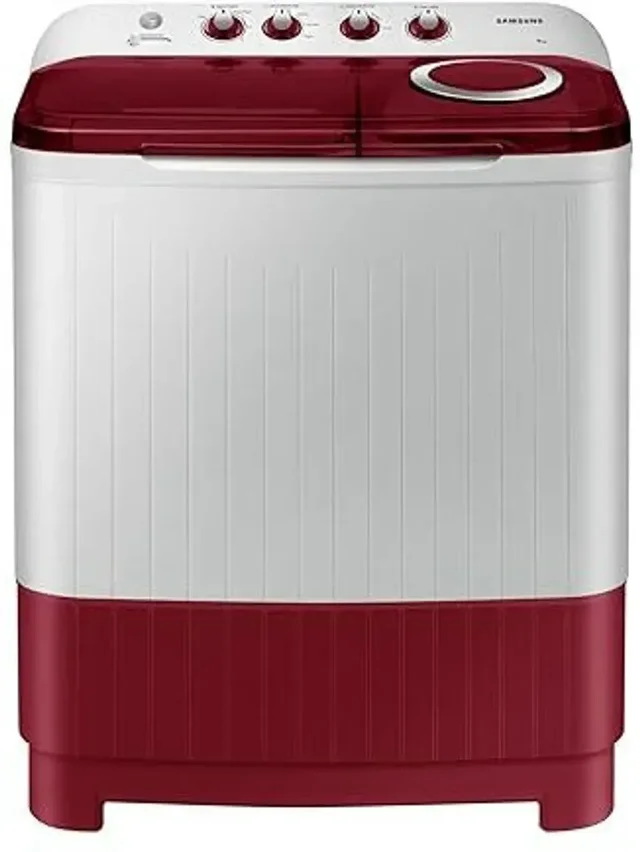 SAMSUNG Samsung 8 kg Semi Automatic Top Load White, Red (WT80C4000RR/TL) - WHITE RED