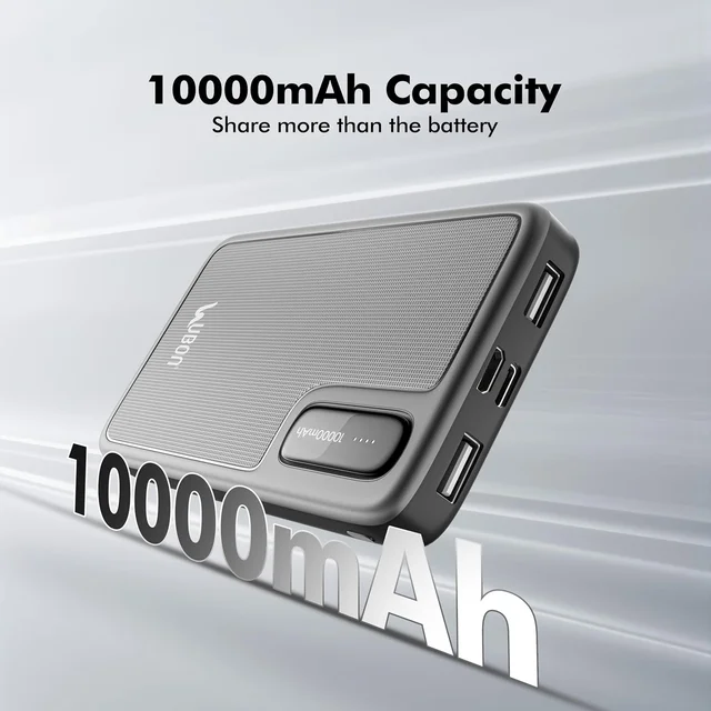 UBON Ubon 10000 mAh 15W Fast Charging Power Bank | Multiple Ports |Overheating Protection | for iPhone, Android & Other Devices, Black - PBX-31 - BLACK