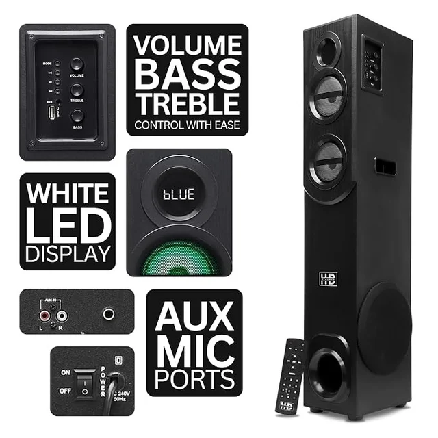 HD DIAMOND MULTIMEDIA TOWER SPEAKER DM-20000 KING KONG - BLACK