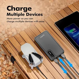 UBON Ubon 10000 mAh 15W Fast Charging Power Bank | Multiple Ports |Overheating Protection | for iPhone, Android & Other Devices, Black - PBX-31 - BLACK