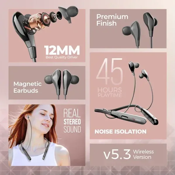 UBON ENC NECKBAND CL-50 BLACK - BLACK