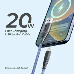 UBON 20W IPHONE LIGHTNING CABLE WR-470 - WHITE