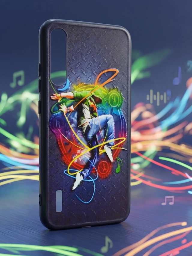 HRK Back Cover for Mi A3 (Black Case, Rubber Pack of: 1)