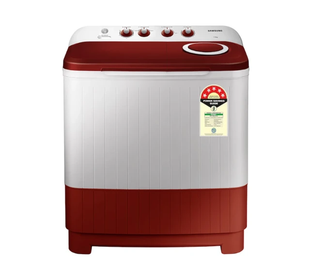 SAMSUNG Samsung 7 kg Semi Automatic Top Load Red, White (WT70C3000RR/TL)