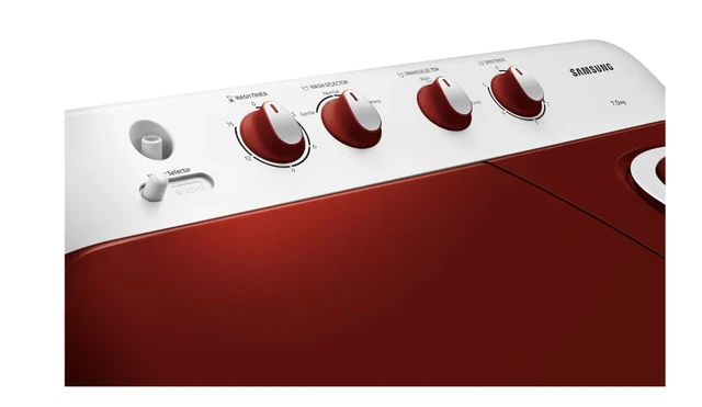 SAMSUNG Samsung 7 kg Semi Automatic Top Load Red, White (WT70C3000RR/TL)