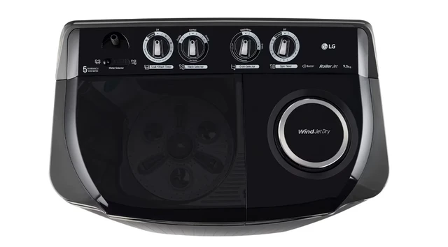 LG WASHING Machine 9.5 kg Semi Automatic Top Load Black (P9555SKAZ)