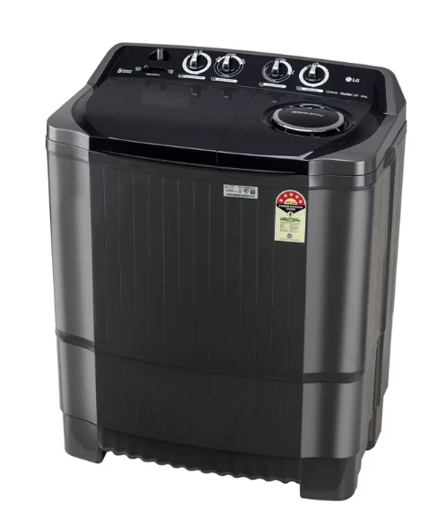 HRK LG WOSHING MACHINE 8 kg Semi Automatic Top Load Black (P8015SKAZ)