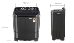 HRK LG WOSHING MACHINE 8 kg Semi Automatic Top Load Black (P8015SKAZ)