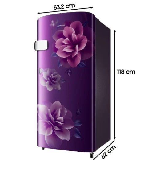 SAMSUNG Samsung 183 L Direct Cool Single Door 1 Star Refrigerator (Camellia Plum, RR19H2YC1CR/NL)