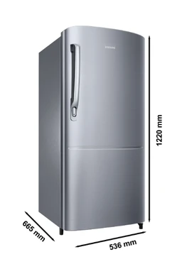 SAMSUNG Samsung 183 L Direct Cool Single Door 2 Star Refrigerator (Elegant Inox, RR20C2712S8/NL)