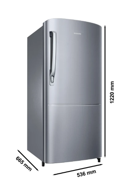 SAMSUNG Samsung 183 L Direct Cool Single Door 2 Star Refrigerator (Elegant Inox, RR20C2712S8/NL)