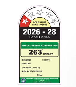 SAMSUNG 236 L Double Door Refrigerator with All Around Cooling, 1★ RT40H28W1CPNL