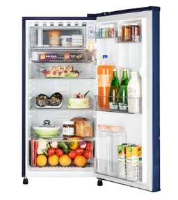 LG 185 L Single Door Refrigerator with Anti Bacterial Gasket, Toughened Glass Shelves Blue Klase, 1 Star