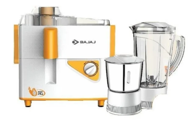 BAJAJ Majesty JX4 Neo JMG 450 W Juicer Mixer Grinder (Majesty JX4 Neo JMG | 2 Jars | White and Yellow)