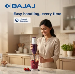 BAJAJ 160 W Purple, White Hand Blender (HB 23)