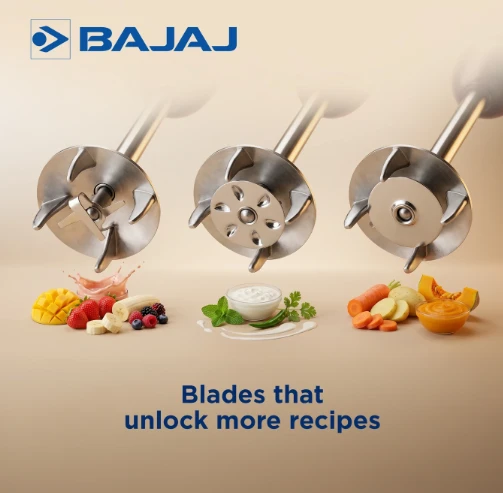 BAJAJ 160 W Purple, White Hand Blender (HB 23)