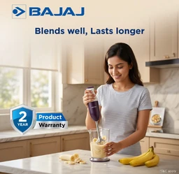 BAJAJ 160 W Purple, White Hand Blender (HB 23)