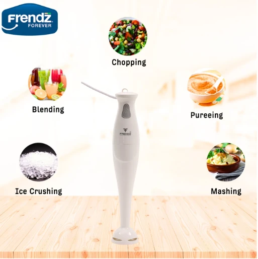 FRENDZ Frendz Swift HHB-442Y Electric Hand Blender | 250W Silent DC Motor