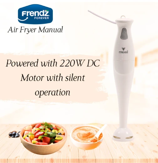 FRENDZ Frendz Swift HHB-442Y Electric Hand Blender | 250W Silent DC Motor