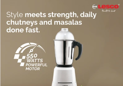FRENDZ Frendz Forever Panda Pro (MG-432) 550W Mixer Grinder with Turbo Blades, Overload Protection & 2 Years Warranty