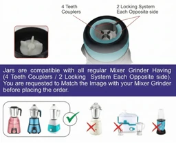 FRENDZ Frendz Forever Panda Pro (MG-432) 550W Mixer Grinder with Turbo Blades, Overload Protection & 2 Years Warranty