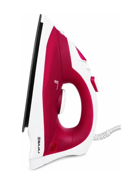BAJAJ MX 4 Neo Steam Iron | 1250W | Non-Stick Soleplate | 1250 W Steam Iron (Maroon, White)