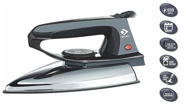 BAJAJ DX 2 Black 600 W Dry Iron (Black)