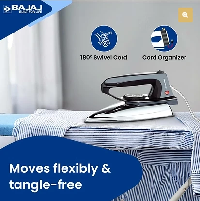 BAJAJ DX 2 Black 600 W Dry Iron (Black)