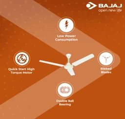 BAJAJ Bajaj Edge HS 1200 mm Ceiling Fan (Opal White)